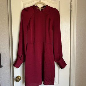 Express Red Satin Dress (size M)